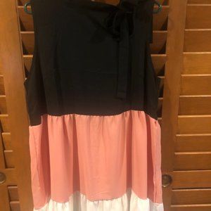 Shein black, pink and white dress, 1x